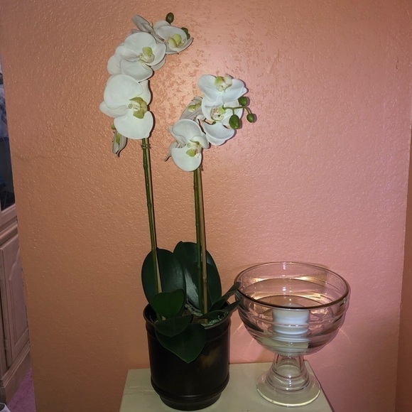 Beautiful artificial  white orchid - Picture 1 of 1